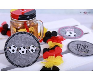 ITH Untersetzer - Fußball Ladies Silhouette